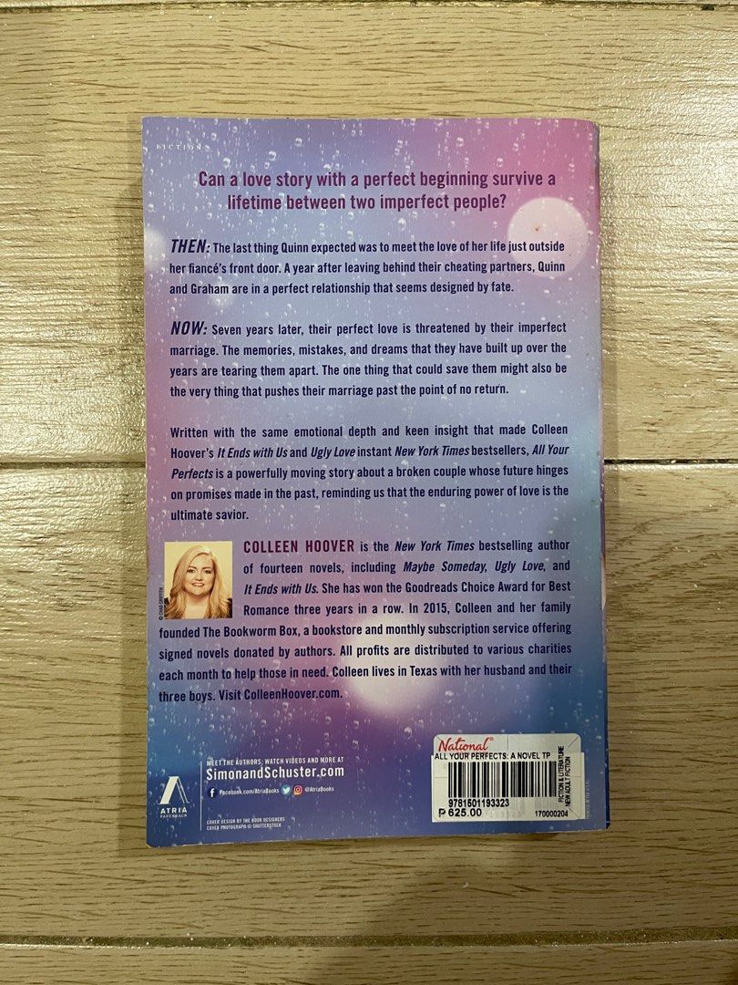 All your perfects by Colleen Hoover (Category: Storybooks) located in Paranaque City. Submitted by mcab_ (Listing ID 1401809892, Image 2). Description: With foxing on the sides due to storage All pages intact.