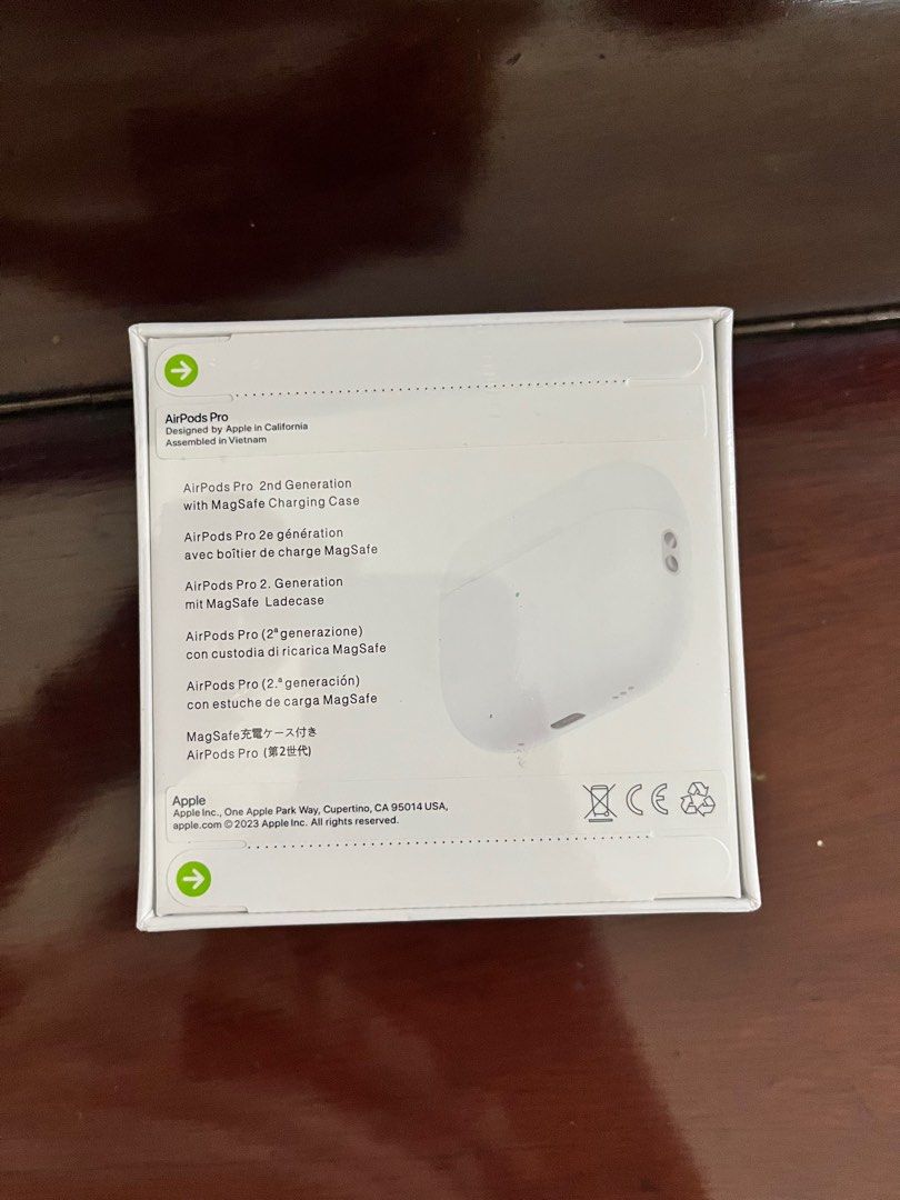 Apple AirPods Pro (2nd generation) - Negotiable (Category: Earphones) located in Paranaque City. Submitted by studiosecond (Listing ID 1401824407, Image 2). Description: FAQ - Airpods Pro (Second Generation) - Airpods are sealed (Unopened) - This means this is Unactivated - Brand New (Authentic) - Lighting cable for the charging port - RFS: Decluttering - 📍Location: Paranaque (To be picked up / delivered by schedule) - 📦Mode of shipping: For CO