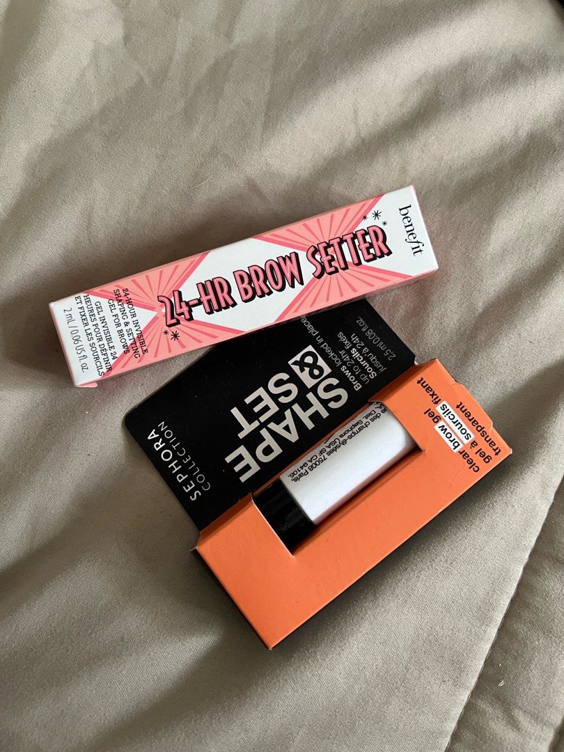 Benefit 24-hr Brow Setter Bundle (Category: Makeup) located in Cainta. Submitted by rsshopacc (Listing ID 1401766171, Image 1). Description: Brand new Bundle ✨ - benefit 24-hr brow setter - sephora shape & set Rfs: i dont need :).