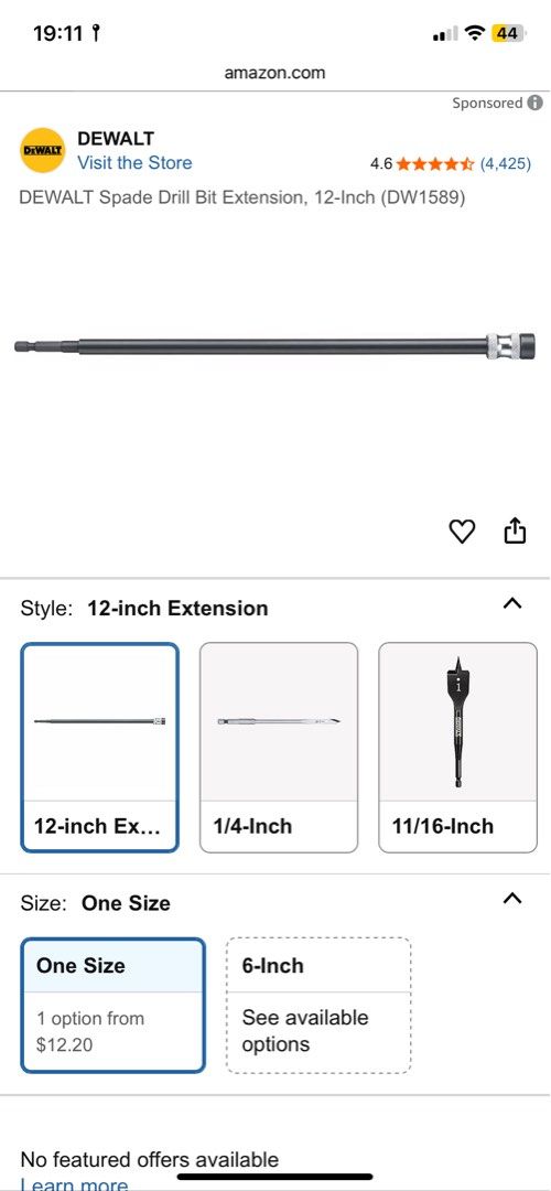 DeWALT quick change extension 12 inches / 305 mm (Category: Construction Tools & Equipment) located in Carmona. Submitted by annya06 (Listing ID 1401908650, Image 2). Description: Im selling brand new DeWALT quick change extension 12 inches / 305 mm Shank 1/4 inches Brand new/sealed Payment first thru Gcash Shipping c/o buyer Shipping via j&t or lalamove Thanks and God bless.