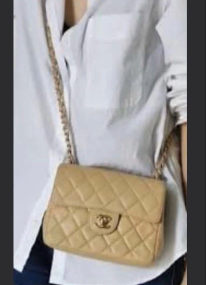 Fast BreakVintage Original Chanel Bag (Category: Shoulder Bags) located in Mandaluyong City. Submitted by bmorig (Listing ID 1401824427, Image 1). Description: - Light beige quilted shoulder bag - Elegant chain strap and gold plated - Features CC turn-lock closure - Classic diamond-stitched pattern - A versatile and timeless piece negotiable for sure buyer .