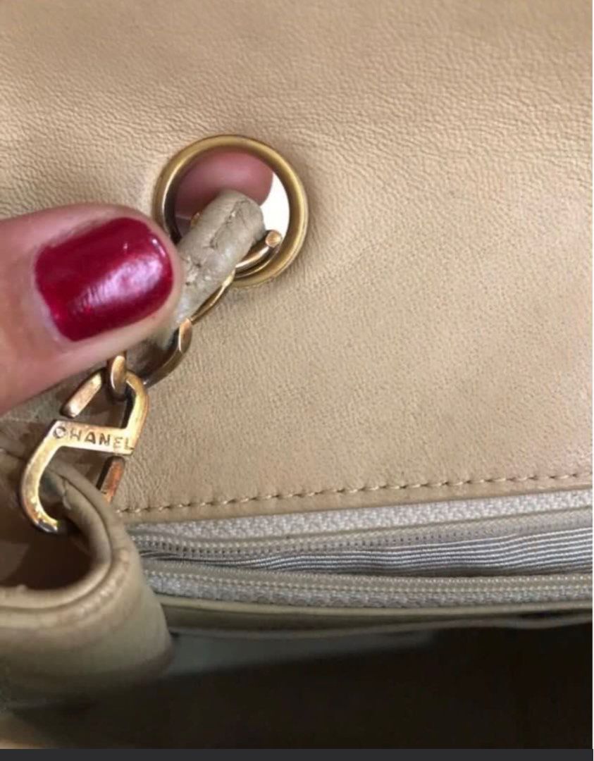 Fast BreakVintage Original Chanel Bag (Category: Shoulder Bags) located in Mandaluyong City. Submitted by bmorig (Listing ID 1401824427, Image 3). Description: - Light beige quilted shoulder bag - Elegant chain strap and gold plated - Features CC turn-lock closure - Classic diamond-stitched pattern - A versatile and timeless piece negotiable for sure buyer .