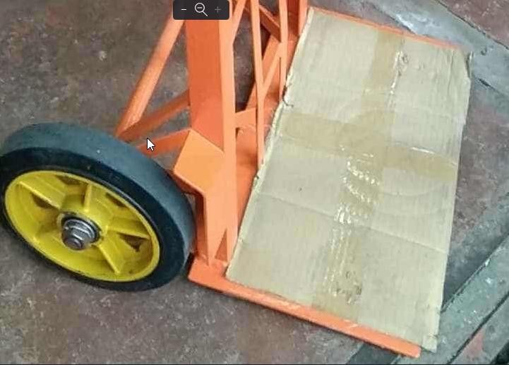 Heavy Duty Hand Truck (Category: Construction Tools & Equipment) located in Manila. Submitted by brightstar.b55721 (Listing ID 1401751023, Image 2). Description: Durable hand truck for easy moving. Sturdy orange frame with 10-inch base and two wheels. Handles heavy loads. 220lbs load capacity COD FREE DELIVERY IN METRO MANILA AVAILABLE SIZE: 6" 8" 10" 12".