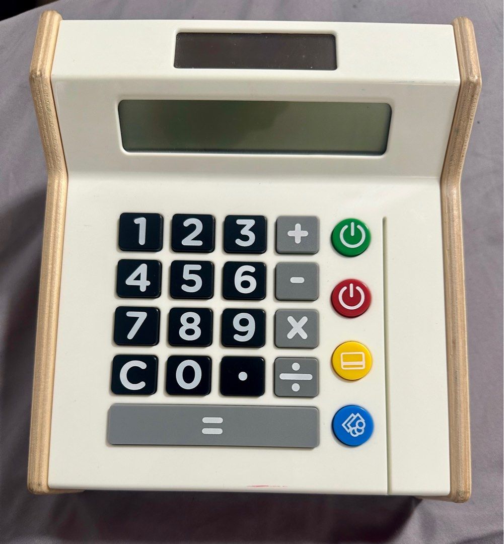 Ikea Toy Cash Register (Category: Infant Playtime) located in Las Pinas. Submitted by tomarigato (Listing ID 1401717875, Image 1). Description: Ikea Toy Cash Register. Fun and educational toy for kids. Durable design. Perfect for imaginative play. Not included bills and coins.
