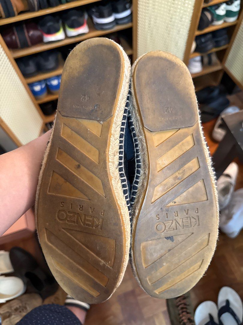 Kenzo Paris Espadrilles (Category: Casual Shoes) located in Taguig. Submitted by needtodeclutter___ (Listing ID 1401793473, Image 2). Description: - Kenzo Paris espadrilles - Navy blue color - Iconic tiger embroidery - Size 42 - Made in Spain - Some wear on soles - Stylish and comfortable.