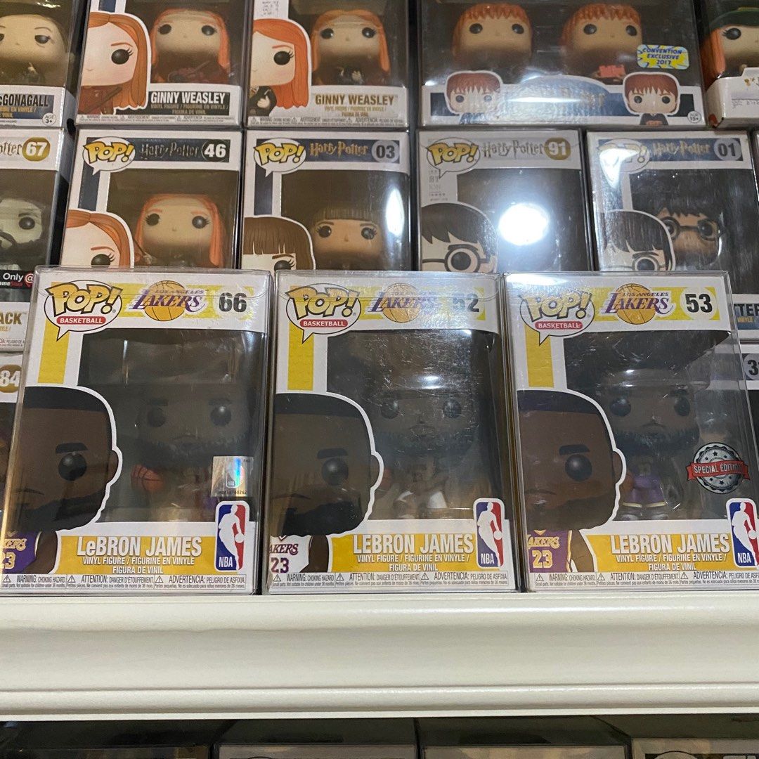 Lebron James Funko Pop Set (Category: Designer & Blind Box Toys) located in Taguig. Submitted by roderickdelacruz (Listing ID 1401734136, Image 2). Description: Sold as set only! No breaking up of set. 3 Lebron James Funko Pop: no. 66, no. 53 and no. 52. Comes with protector. Mode of payment is via BPI, GCASH, Maya only..