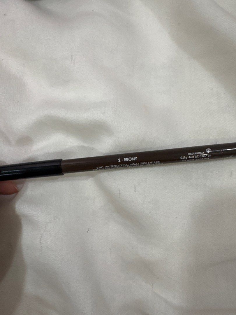 Make Up For Ever Aqua Resist Color Pencil - Ebony (Category: Makeup) located in Quezon City. Submitted by destashingmycloset (Listing ID 1401717035, Image 2). Description: - Make Up For Ever Aqua Resist Color Pencil in Ebony - Waterproof and long-lasting - Flat impact color - 0.5g product - Made in Italy.