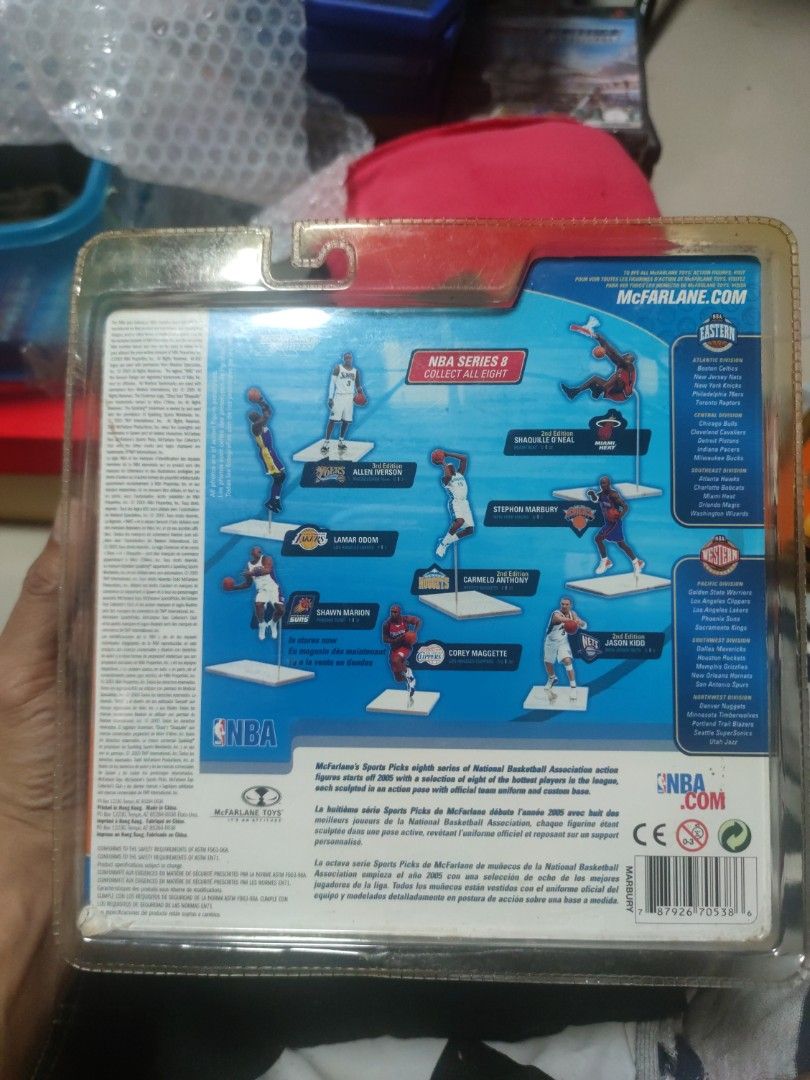 McFarlane NBA Series 8 Stephon Marbury Action Figure (Category: Figurines & Statues) located in Quezon City. Submitted by gwift (Listing ID 1401887502, Image 2). Description: Posted price is last price, will not entertain any further last price inquiries get more than 1 figure, less 100 for each, next figure. - McFarlane NBA Series 8 Stephon Marbury action figure. - Brand new in original packaging. - Features the New York Knicks logo. - Packaging