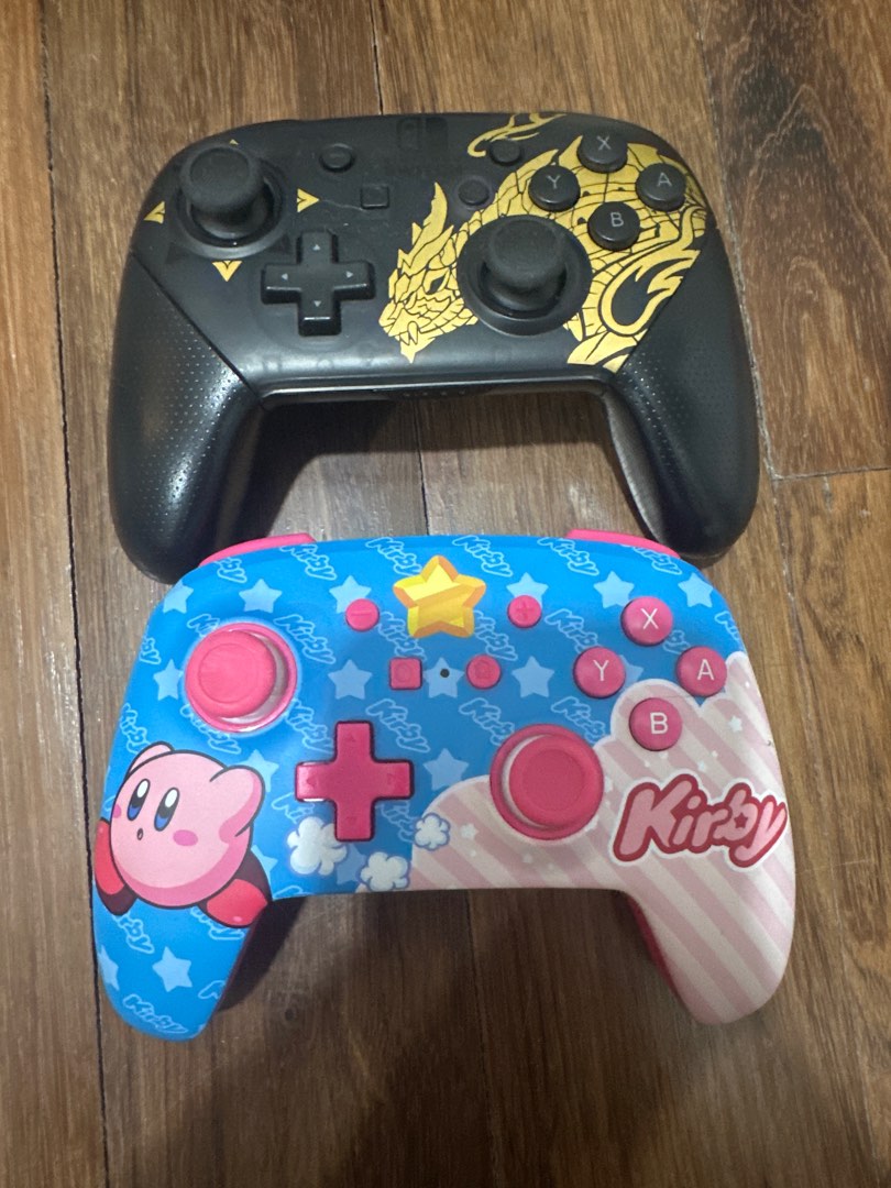 Nintendo Switch Pro Controller - Kirby & Dragon, Video Gaming, Gaming ...