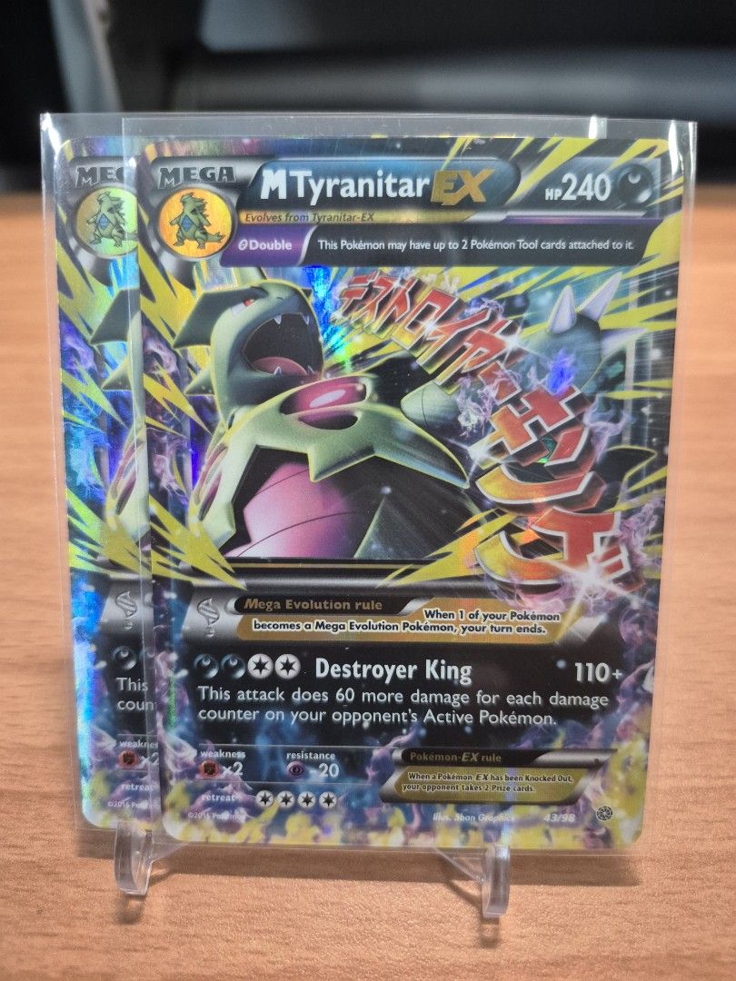 Pokemon Mega Tyranitar EX XY Ancient Origins 43/98 English Card, Hobbies &  Toys, Toys & Games on Carousell