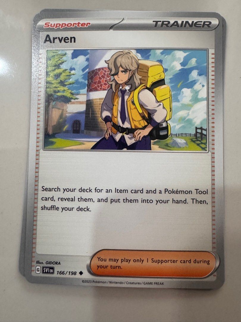 Pokemon TCG - Arven - SV1 - 166/198, Hobbies & Toys, Toys & Games on  Carousell