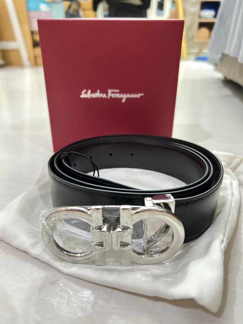 Salvatore Ferregamo Belt (Category: Belts) located in Pasig City. Submitted by stephtdizon (Listing ID 1401823295, Image 1). Description: Authentic Never been used Comes with box and dust bag With tag and plastic on the buckle Reversible .