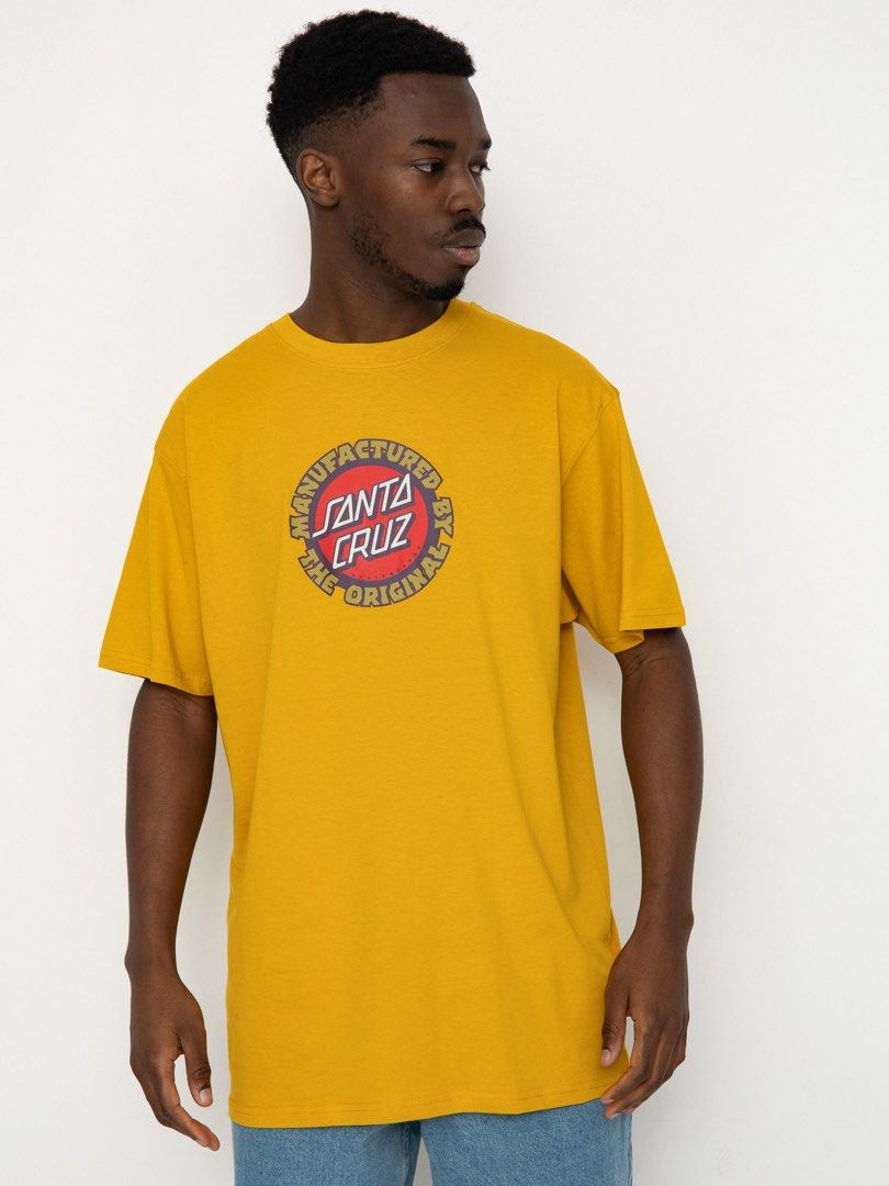 Santa Cruz MFG Dot Graphic Tee (Category: Tshirts & Polo Shirts ) located in Las Pinas. Submitted by plusgarage.ph (Listing ID 1401766755, Image 2). Description: - Santa Cruz MFG Dot T-shirt - Features the a graphic tee indicating Manufactured by - Graphic in front - Available colors: Yellow, White - Classic crew neck - Short sleeves - Relaxed fit - Perfect for casual wear Sizes available White: XL Mustard Yellow: XXL Shipping will be shouldered 