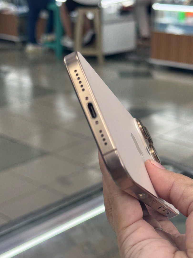 SECONDHAND IPHONE 16 PRO MAX 512GB OPENLINE DESSERT NTC (Category: iPhone 16 Series) located in Pasig City. Submitted by lianheart2020 (Listing ID 1401861709, Image 3). Description: FOR SALE‼️‼️ SECONDHAND 16 PRO MAX‼️‼️ 512GB OPENLINE NTC DESSERT 💯 NO SCRATCH NOR DENTS COMPLETE WITH BOX TEST ALL YOU WANT PM ONLY WE ACCEPT COD WE ACCEPT TRADE IN AT GREENHILLS SHOPPING CENTER 09171104286.