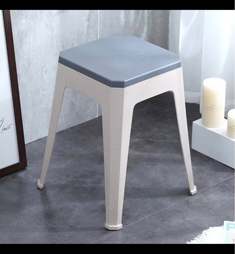 Stackable Durable Stools (Category: Chairs) located in Singapore. Submitted by windowofhope (Listing ID 1401867955, Image 2). Description: - Stackable design for easy storage. - Durable construction for everyday use. - Modern and simple design. - Available at $5 each: 2x Large Grey 5x Large Khaki 1x Small Yellow 1x Small Turquoise .