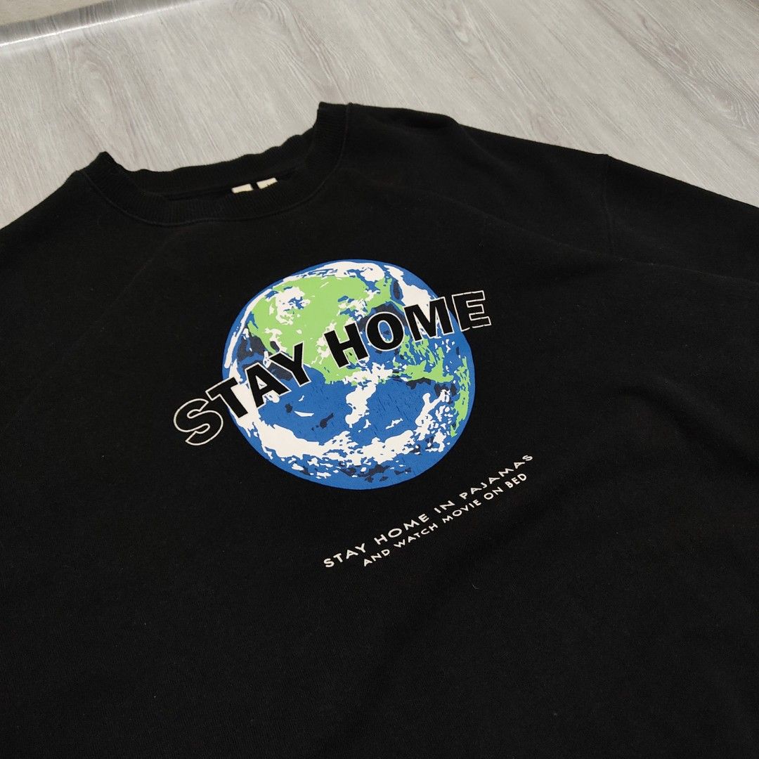 STAY HOME Planet Crewneck (Category: Coats, Jackets and Outerwear) located in Antipolo. Submitted by newvins (Listing ID 1401838130, Image 3). Description: 24x26. 5 minimal hairline VeryGood Condition .