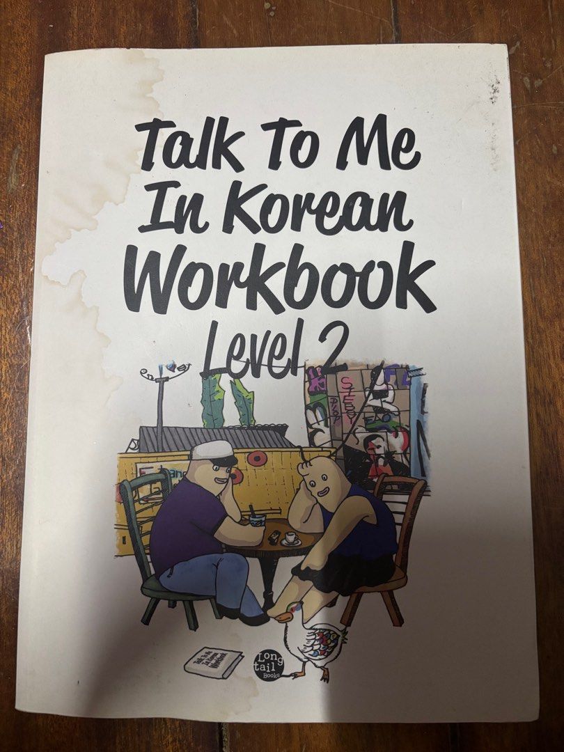 Talk To Me In Korean Workbook Level 2 (Category: Textbooks) located in Quezon City. Submitted by booksandteesph (Listing ID 1401863883, Image 1). Description: Has water damage but never been used.