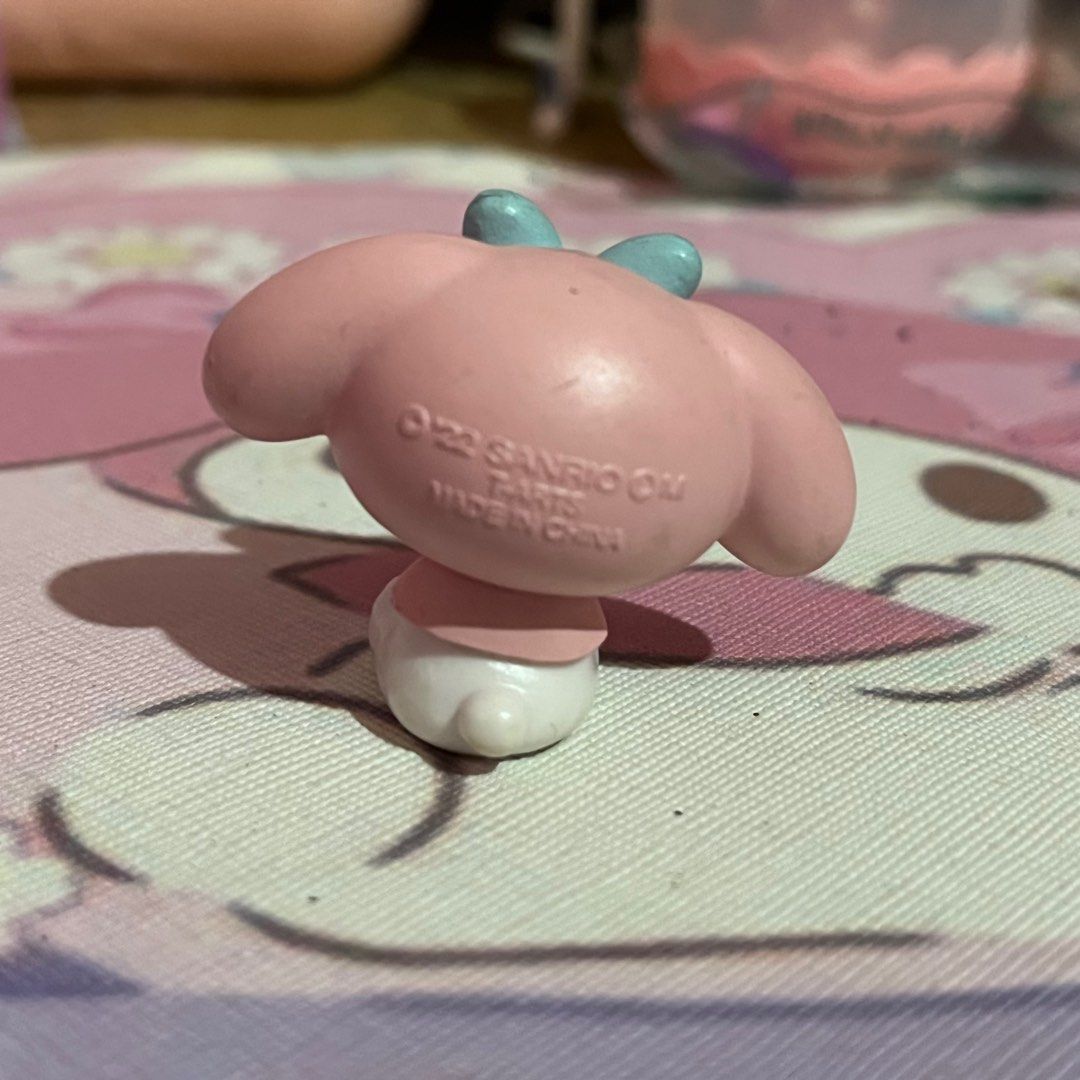 T-Arts Sleeping My Melody Figurine (Category: Designer & Blind Box Toys) located in Quezon City. Submitted by mymeloooo (Listing ID 1401833090, Image 2). Description: MOD: J&T MOP: GCash/Maya Conditions/Flaws: Small paint chip on nose RFS: Already have a copy Feel free to message for other photos.