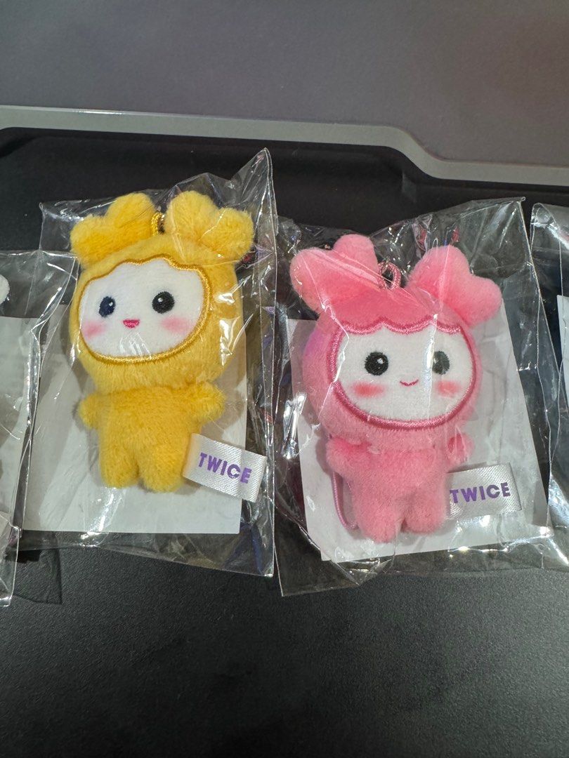 TWICE Lovely Plush Micro Ver. - Jively/Movely (Category: Plushies & Soft Toys) located in Manila. Submitted by 01chenbryce (Listing ID 1401867384, Image 1). Description: Available: Movely Jively SOLD PHP 900 each (onhand) MOP: Gcash MOD: Grab/Lala Loc: Tondo Manila.