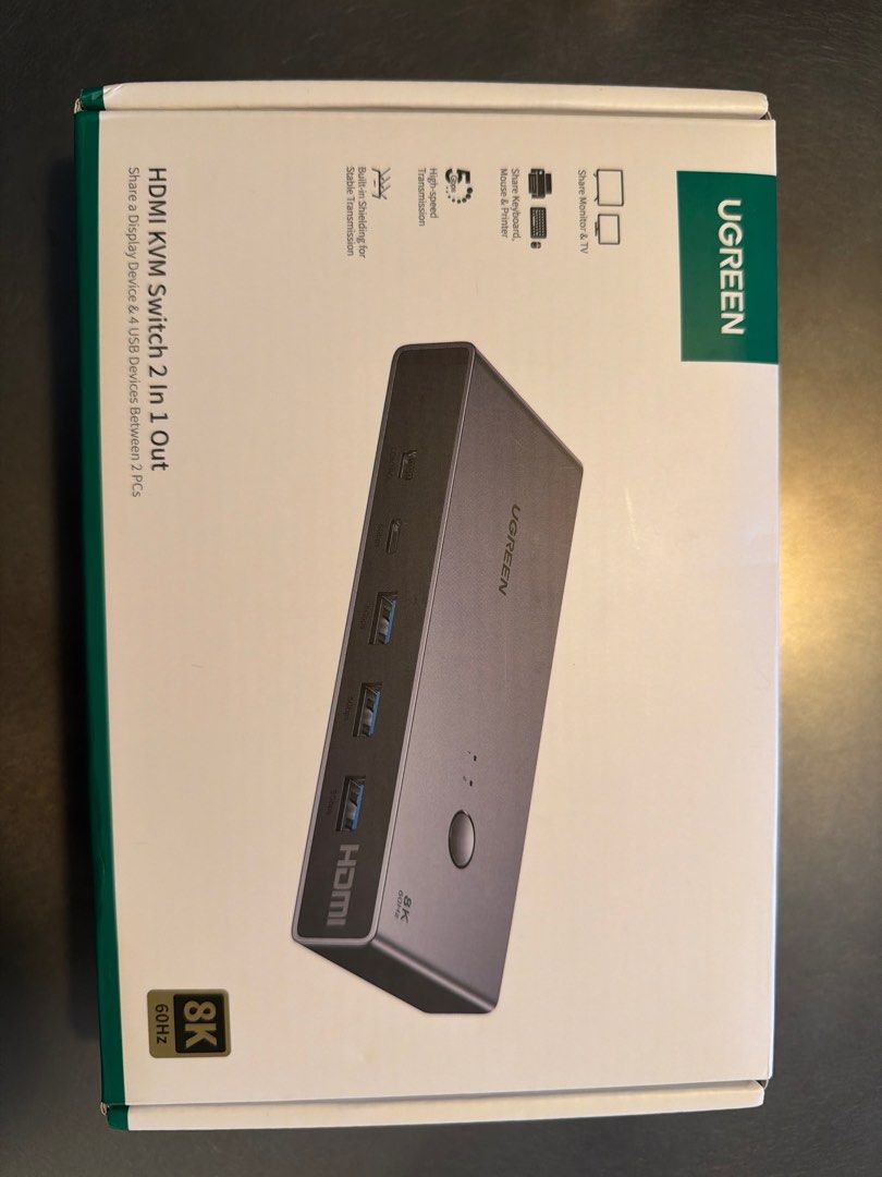 UGREEN HDMI KVM Switch 2 in 1 Out