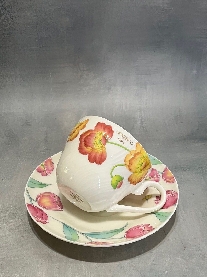 Ungaro Paris Cup and Saucer Set (Category: Coffee & Tea Tableware) located in Silang. Submitted by smallwarescollectibles (Listing ID 1401888400, Image 1). Description: Ungaro Duo Mix Matched 1 Duo P250 VGC.