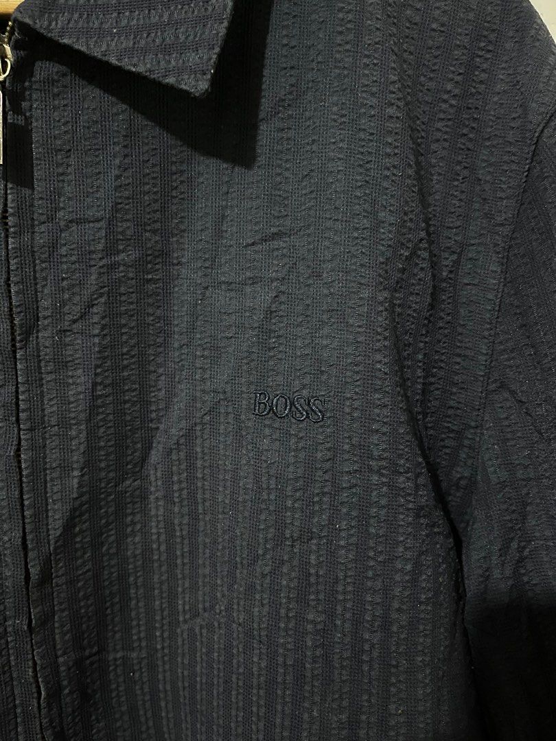 Vintage Hugo Boss Harrington (Category: Coats, Jackets and Outerwear) located in Calumpit. Submitted by Essentiality (Listing ID 1401842573, Image 2). Description: Vintage Hugo Boss Harrington Size Xl W - 23 L - 28.5 Excellent Condition 2k .