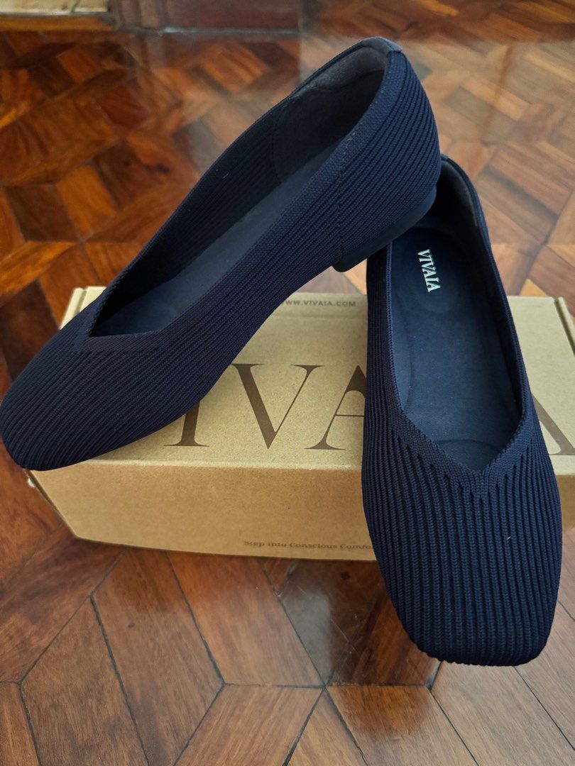 VIVAIA Margot 2.0 Navy Flats (Category: Flats & Sandals) located in Quezon City. Submitted by limebasil (Listing ID 1401777507, Image 2). Description: VIVAIA Margot 2.0 flats in navy. Size EU 35.5, US 5.5. The shoes are brand new. Reason for selling: Bought wrong size (too small for me). Color/ Navy Blue Size: 35.5 Guaranteed authentic. .