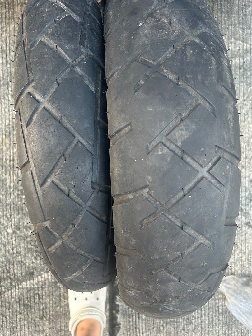 yamaha xsr stock tires (Category: Mags and Tires) located in Manila. Submitted by warnerjason.co (Listing ID 1401815799, Image 1). Description: - front 110/70-17 - rear 140/70-17 - 70% thread life - vulcanized once - rfs: upgrade.