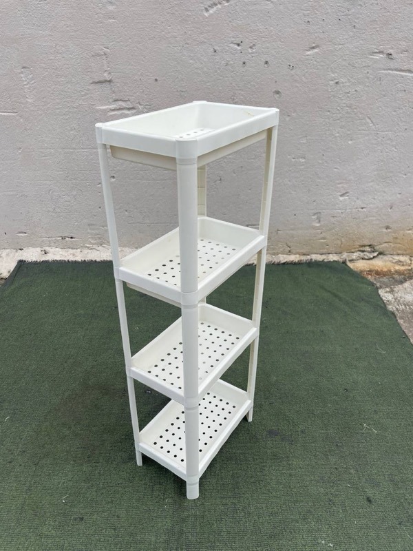 YD56BP Rak Plastik 4 Tier IKEA Plastic Rack White, Furniture & Home ...