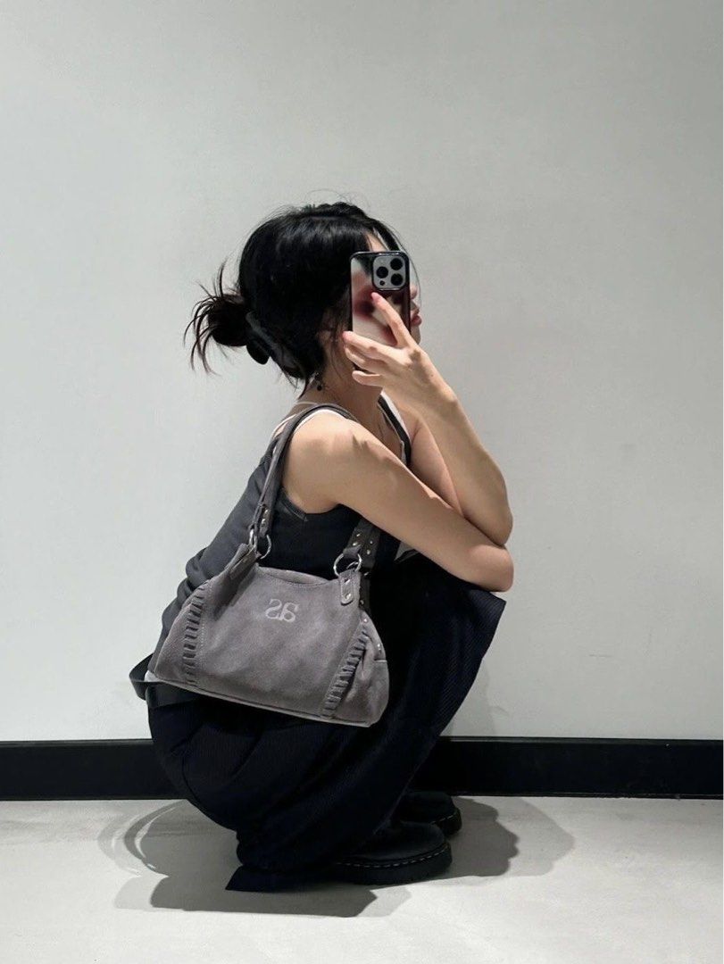 最後有實物圖) 🇰🇷🍂秋冬麂皮新款韓國ASON BONITA MINI BAG / SUEDE