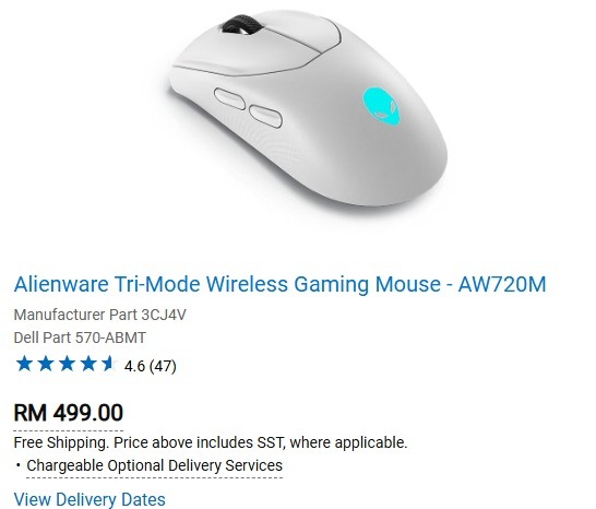 Alienware Tri-Mode Wireless Gaming Mouse - AW720M, Computers & Tech ...