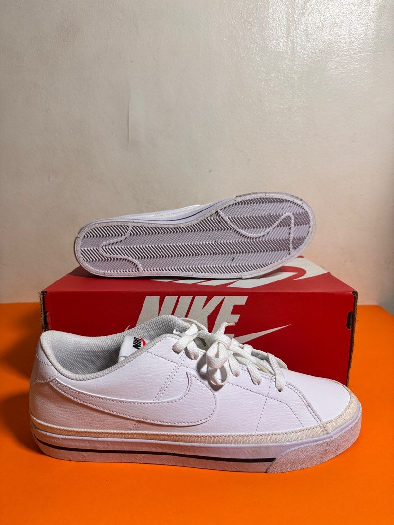 [AUTHENTIC | NEW] Nike Court Legacy NN White Sneakers (Category: Sneakers) located in Makati City. Submitted by abstanding (Listing ID 1405308564, Image 3). Description: [AUTHENTIC | NEW] Nike Court Legacy NN White Sneakers - Brand new - Mens (US10.5 / UK9.5 / EUR44.5) - Color: White - Includes original box and tag - Crisp color - Made from recyclable materials - Classic and versatile design.