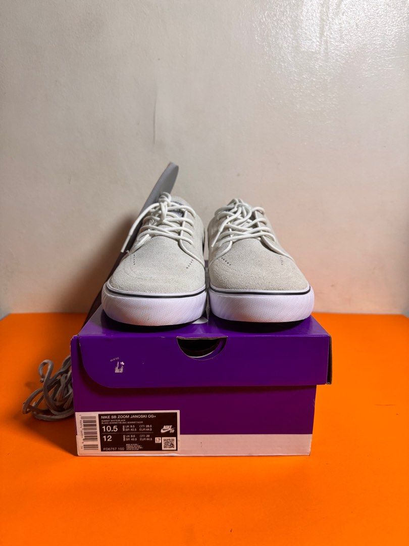 [AUTHENTIC | NEW] Nike SB Zoom Janoski OG+ (Category: Sneakers) located in Makati City. Submitted by abstanding (Listing ID 1405312841, Image 2). Description: [AUTHENTIC | NEW] Nike SB Zoom Janoski OG+ - Brand new - Mens (US10.5 / UK9.5 / EUR44.5) - Color: SUMMIT WHITE / BLACK / BLANC SOMMET / NOIR - Includes original box - Includes extra pair of cork insole and shoe lace - Black Nike swoosh - White midsole.