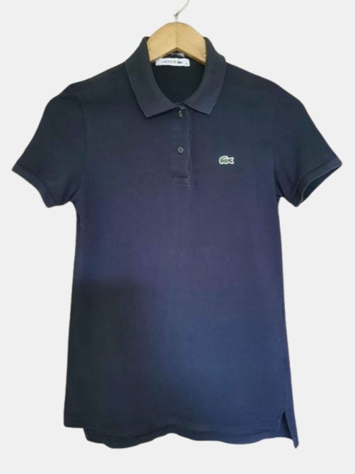 Authentic Lacoste 36 navy blue polo shirt (Category: Shirts) located in Santa Rosa. Submitted by setfree (Listing ID 1405168014, Image 1). Description: Authentic Lacoste 36 navy blue shoulder 14 16 x 24f 25b no issue, clean RFS: moving abroad 1000 + 110 J&T Santa Rosa, Nueva Ecija.