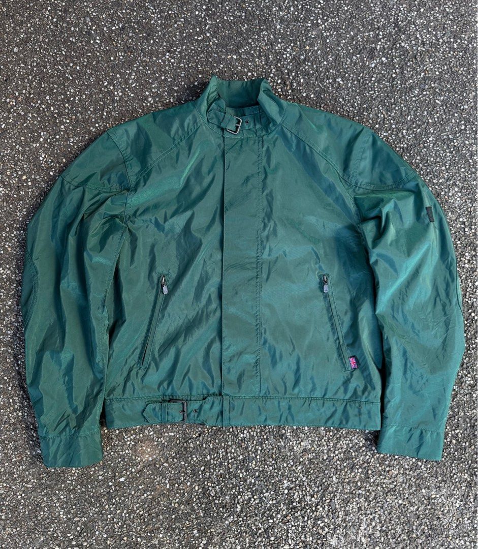 Belstaff Metallic Green Nylon Biker Jacket (Category: Coats, Jackets and Outerwear) located in Quezon City. Submitted by though.bare (Listing ID 1405268902, Image 1). Description: Fits on L up to XL for Men In good condition, no major flaws. Width : 23.5" Length : 24.5" Sleeve : 25.5" Shoulder : 20.5" Listings not marked sold/reserved are available for purchase Feel free to send me a DM for inquiries! Payment thru GCash/Maya only These are prelov