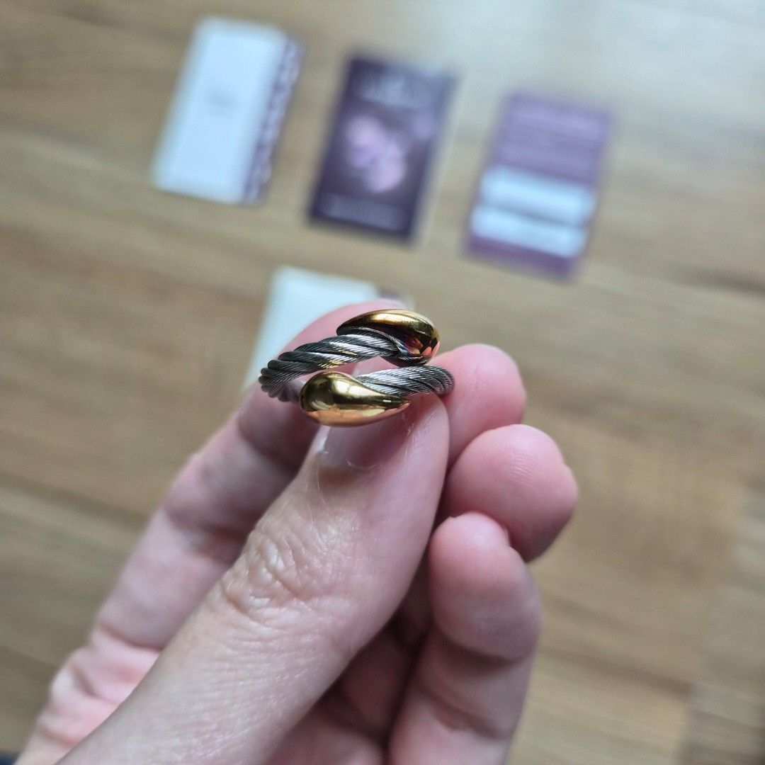 Charriol Ring (Category: Rings) located in Quezon City. Submitted by jerikav (Listing ID 1405329082, Image 1). Description: CHARRIOL TEAR DROP RING - Twisted cable design - Gold-toned accents - Includes original cards - No packaging - some parts discolored.