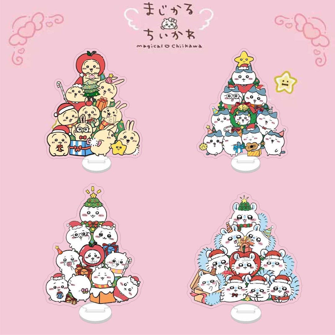 chiikawa 聖誕樹 立牌 公仔 生日禮物 Usagi Hachiware Kuri-Manjū 小八貓 兔仔 兔兔 送禮 裝飾 情人節 ...