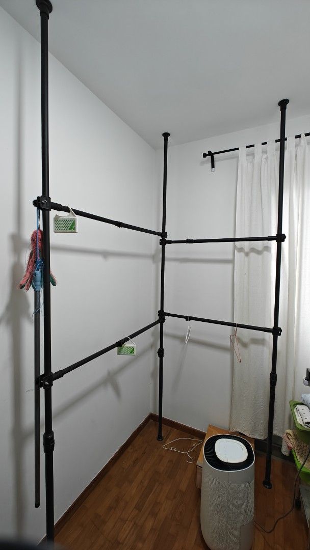 DIY Black Pipe Clothes Rack, Furniture & Home Living, Furniture ...