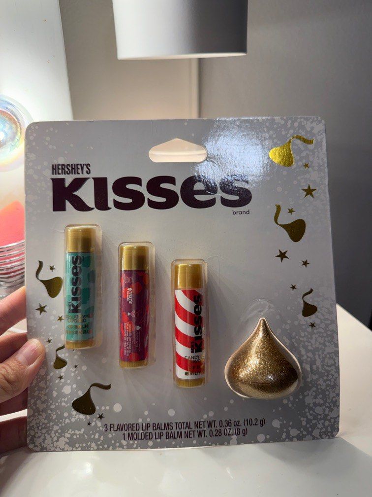 hershey’s kisses lip balm set (Category: Makeup) located in Taguig. Submitted by acby.shop (Listing ID 1405282804, Image 1). Description: brand new.