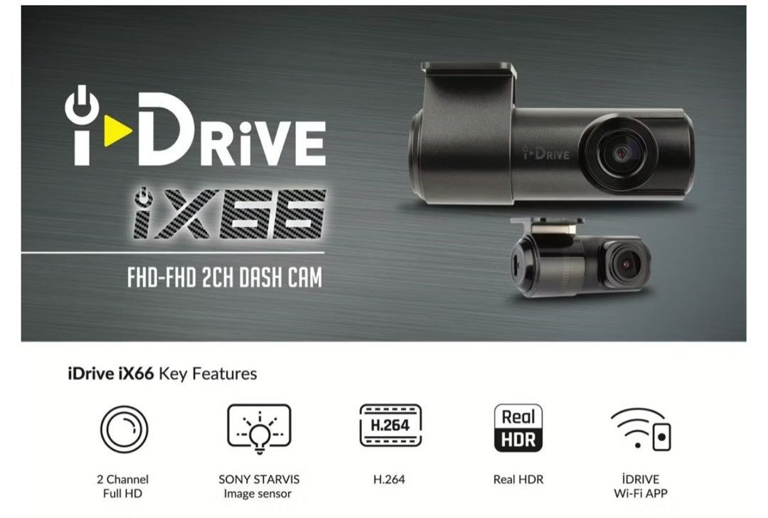 IDRIVE IX 66 FRONT AND BACK DASH CAMERA Honda Fit Jazz Toyota Wish Vios ...