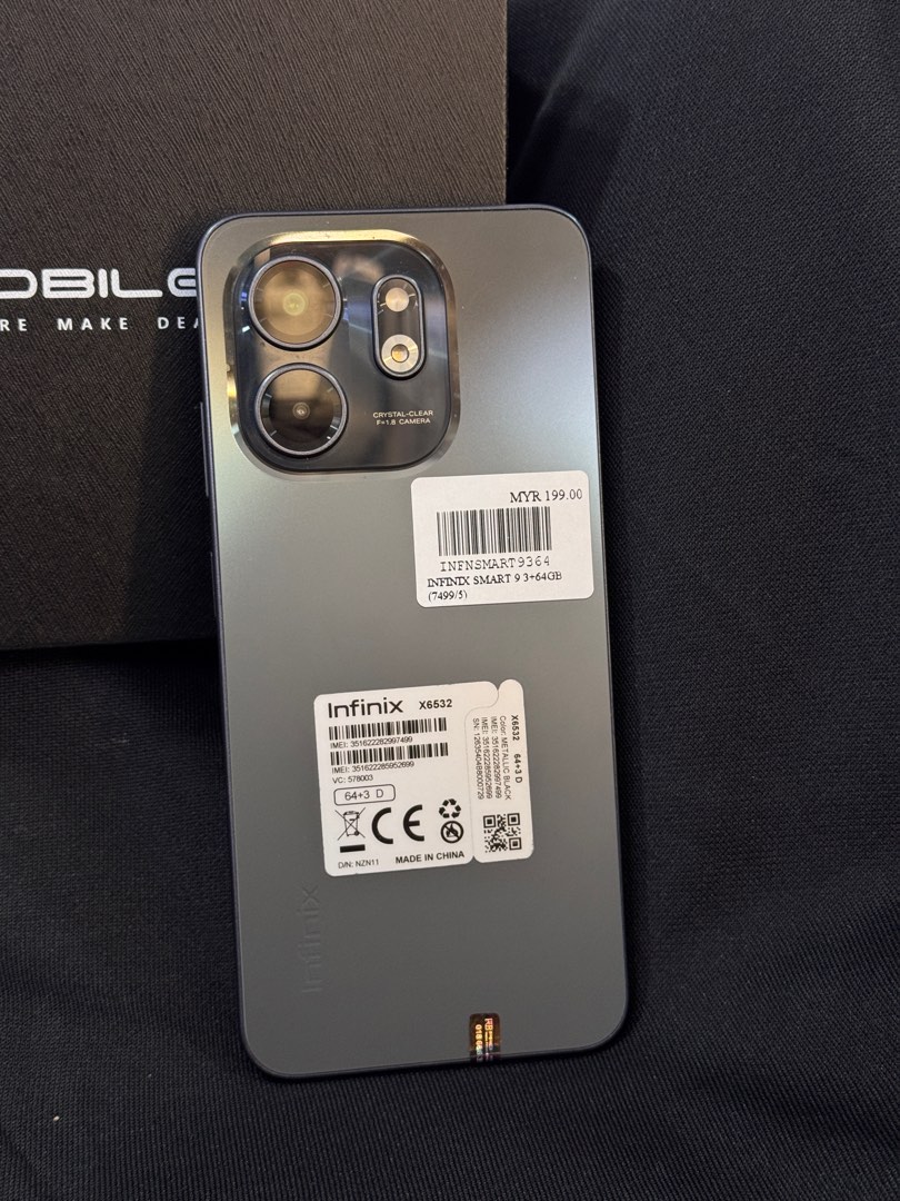 Metallic Android Phones Infinix Smart 9 Metallic Black 64GB, Mobile Phones & Gadgets, Mobile ...