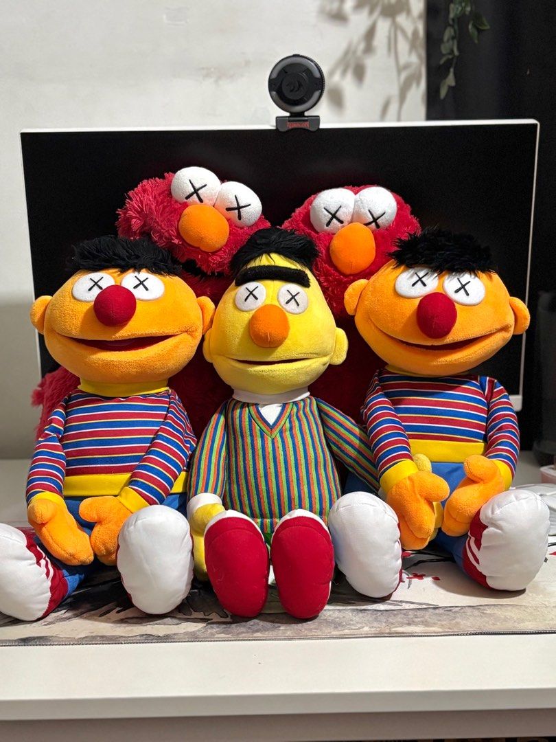 KAWS PLUSH TOY (Category: Plushies & Soft Toys) located in Manila. Submitted by jey09 (Listing ID 1405182554, Image 2). Description: Kaws Uniqlo Plush and Bape Items Kaws Elmo - ₱1500 each Kaws Ernie and Bert - ₱2500 each Bapex Alarm Clock - ₱1500 Bape Milo Plush - ₱2500 Meetup: Sm Fairview / Sm Mall of Asia.