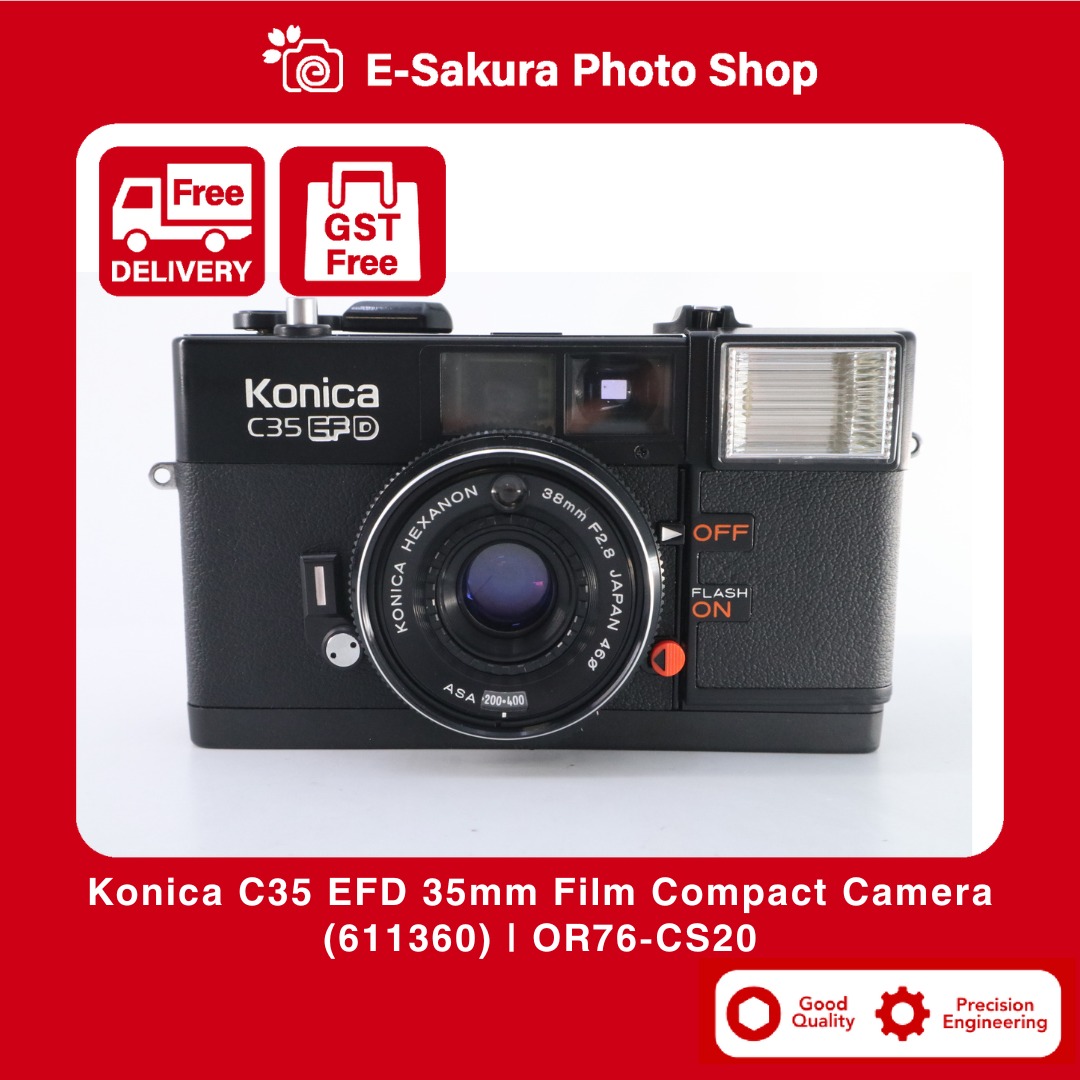 Konica C35 EFD 35mm Film Compact Camera Black from Japan OR76-CS20 ...