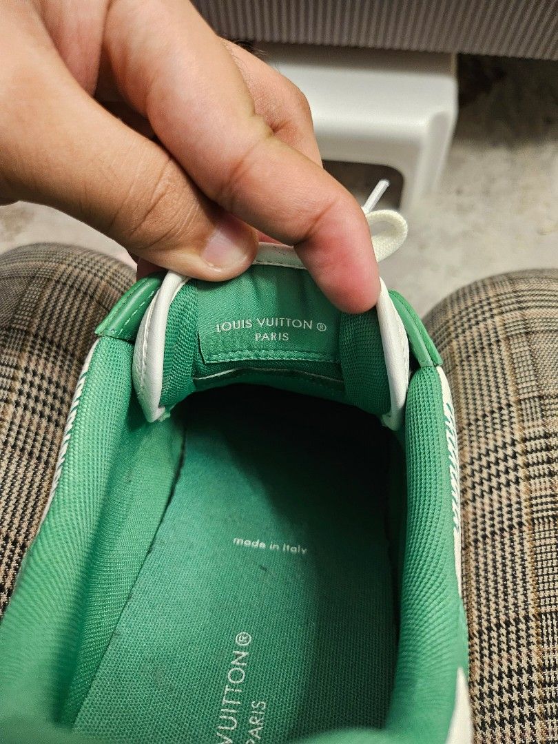 Louis Vuitton Green Checkerboard Sneakers (Category: Sneakers) located in Pasig City. Submitted by quickcloud.234705 (Listing ID 1405322425, Image 3). Description: Used once included everything Rivoli Green LV negotiable..