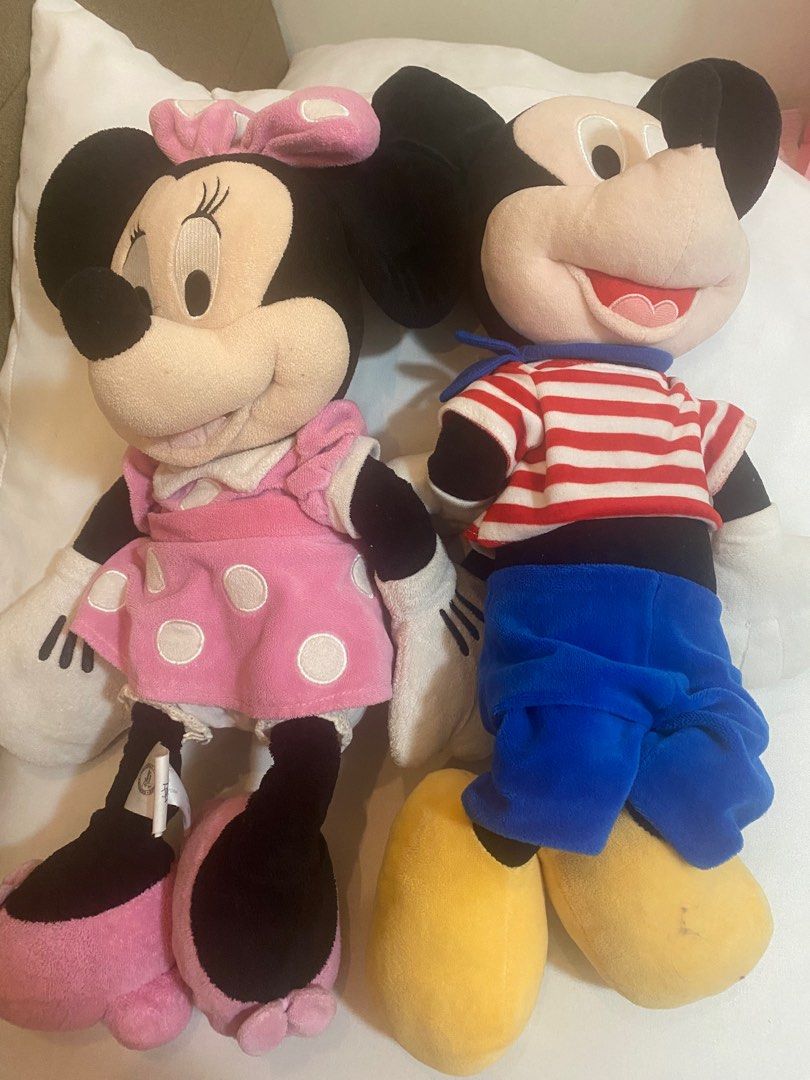 Mickey and Minnie Mouse Plushies (Category: Plushies & Soft Toys) located in Quezon City. Submitted by avyness (Listing ID 1405320062, Image 1). Description: - Mickey and Minnie Mouse plushies - Classic Disney characters - Soft and huggable - Perfect for kids and collectors.