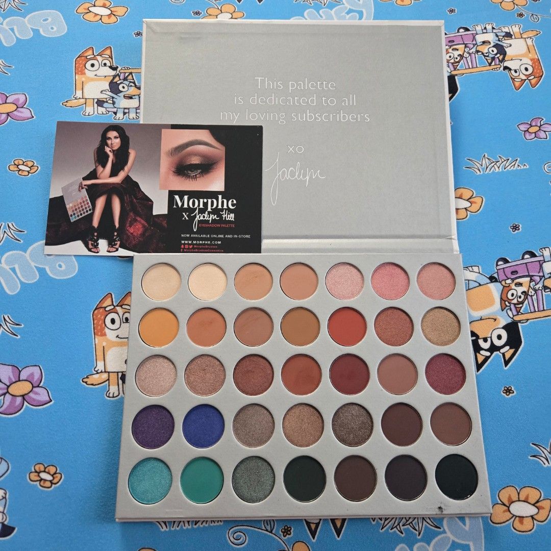 Morphe x Jaclyn Hill Palette (Category: Makeup) located in Silang. Submitted by alydilao (Listing ID 1405174529, Image 3). Description: - Morphe x Jaclyn Hill Eyeshadow Palette - Features a range of eyeshadow shades - Includes both matte and shimmer finishes - Comes with a Jaclyn Hill card & original box - SWATCHED SOME SHADES LANG.