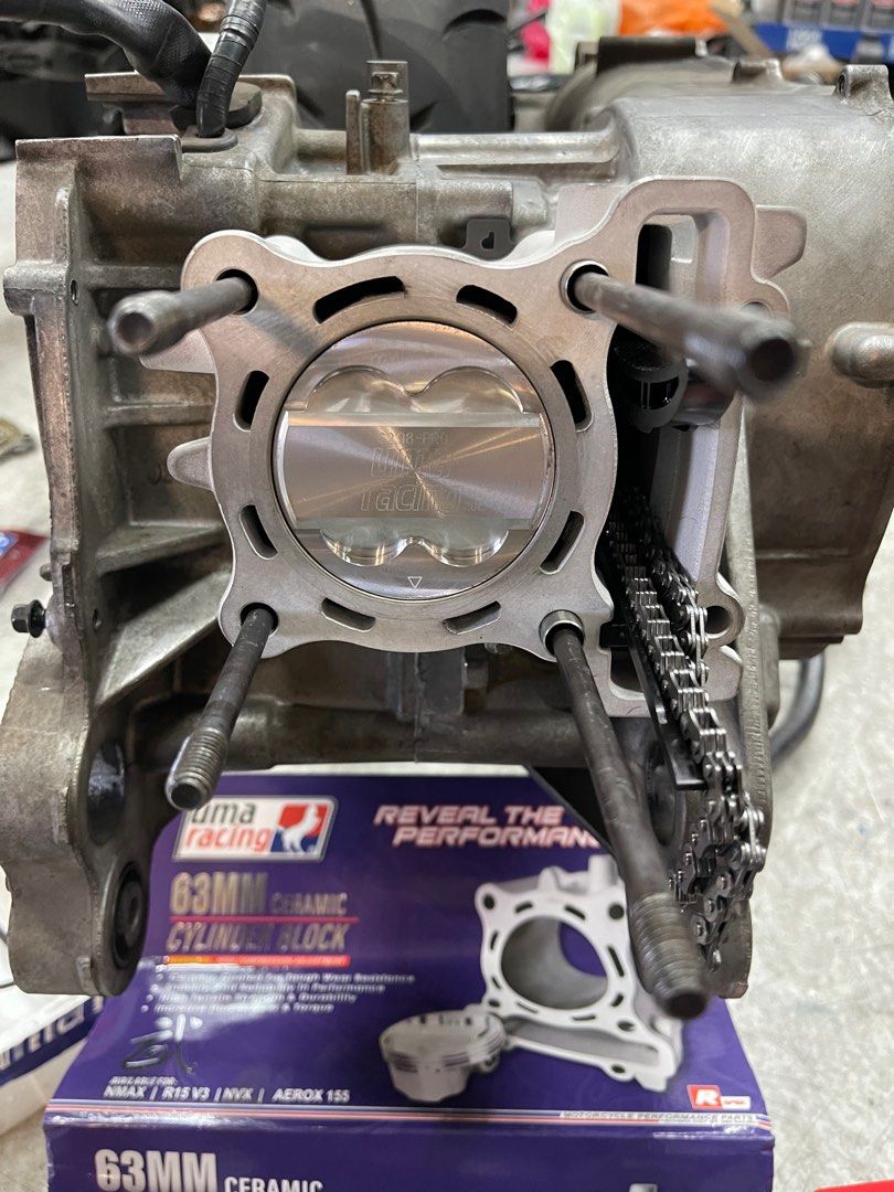 Nmax v2 upspec (Category: Motorcycle Accessories) located in Singapore. Submitted by speedattack (Listing ID 1405317021, Image 3). Description: Nmax v2 full overhaul… 63mm basic spec… 155cc to 183cc… Pm for more detail….