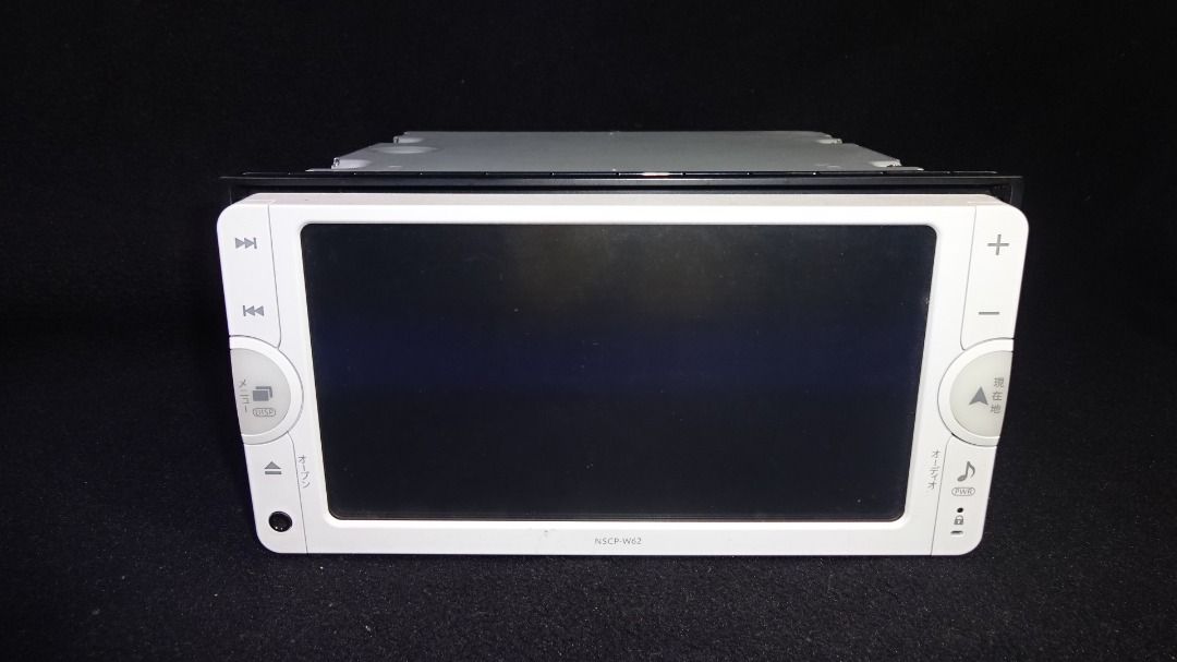 NSCP-W62 In-car navigation and audio head unit (Category: Other Audio Equipment) located in Paranaque City. Submitted by kutoi.ancheta (Listing ID 1405312686, Image 1). Description: In-car navigation and audio head unit (OEM-style double-DIN radio). TITLE: NSCP-W62. PRODUCTION YEAR: Unconfirmed. RELEASE DATE: Associated with the 2012 model year of Toyota vehicles in Japan. PUBLISHER: Pioneer Corporation. ARTWORK DESCRIPTION: Not applicable. Image