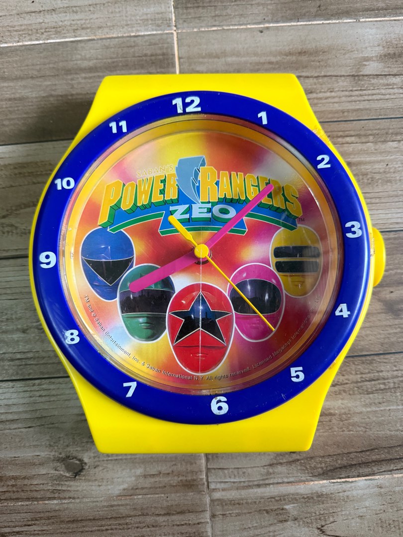 Power rangers zeo watch clock jam dinding vintage, Hobbies & Toys ...
