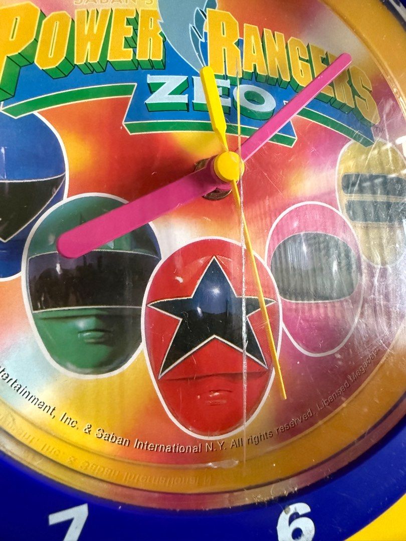 Power rangers zeo watch clock jam dinding vintage, Hobbies & Toys ...